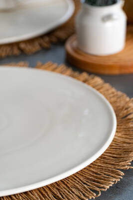 2li 32 Cm Porselen Yalın Pizza Tabağı - 2