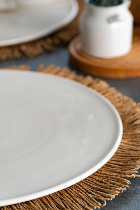 2li 32 Cm Porselen Yalın Pizza Tabağı - 2