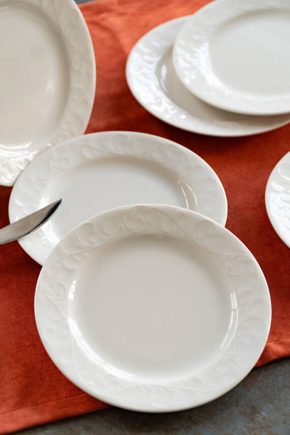 Bahar 6lı Porselen Pasta Tabağı Seti - 4