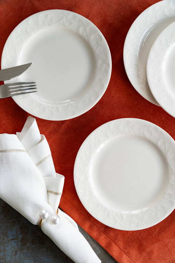 Bahar 6lı Porselen Pasta Tabağı Seti - 7