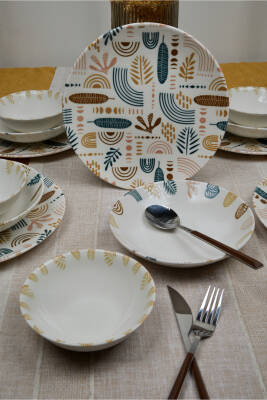 Başak 18 Parça 6 Kişilik Porselen Yemek Takımı