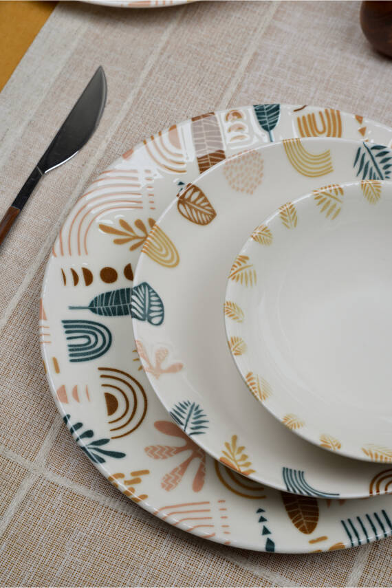 Başak 18 Parça 6 Kişilik Porselen Yemek Takımı - 3