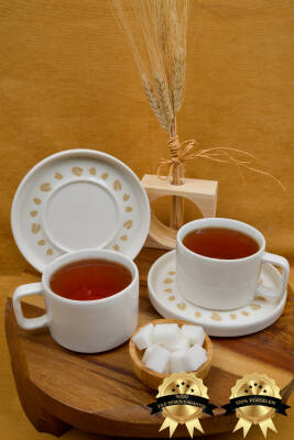 Başak 4 Parça 2 Kişilik Porselen Çay Fincan Takımı - 2