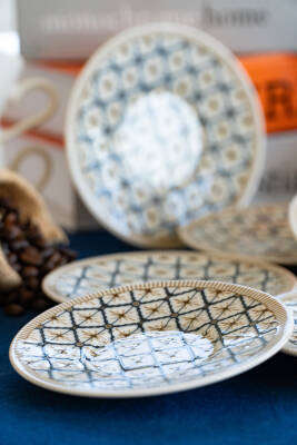 Beste 4 Parça 2 Kişilik Porselen Kahve Fincan Takımı - 3