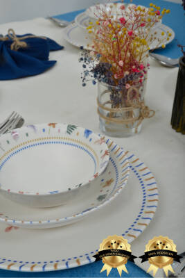 Dalya 18 Parça 6 kişilik Porselen Yemek Takımı