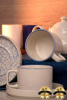 Dalya 4 Parça 2 Kişilik Porselen Çay Fincan Takımı