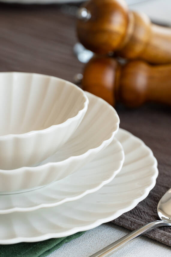 Derya 24 Parça 6 Kişilik Yalın Yemek Takımı - 2