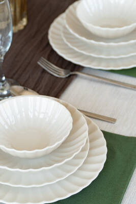 Derya 24 Parça 6 Kişilik Yalın Yemek Takımı - 3