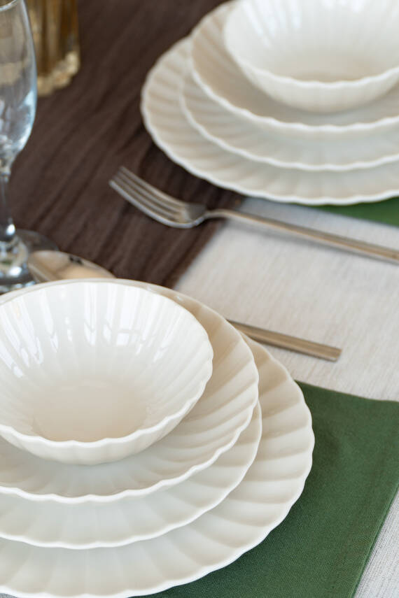 Derya 24 Parça 6 Kişilik Yalın Yemek Takımı - 3