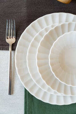 Derya 24 Parça 6 Kişilik Yalın Yemek Takımı - 4