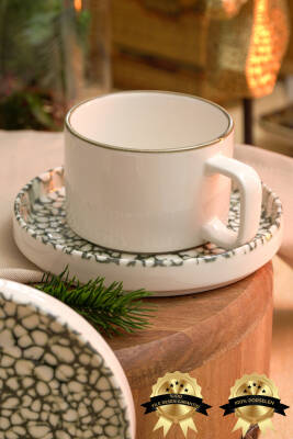 Doğa 4 Parça 2 Kişilik Porselen Çay Fincan Takımı