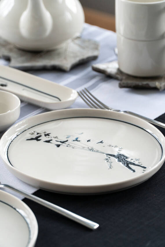 Düğüm 16 Parça 6 Kişilik Porselen Kahvaltı Takımı - 3