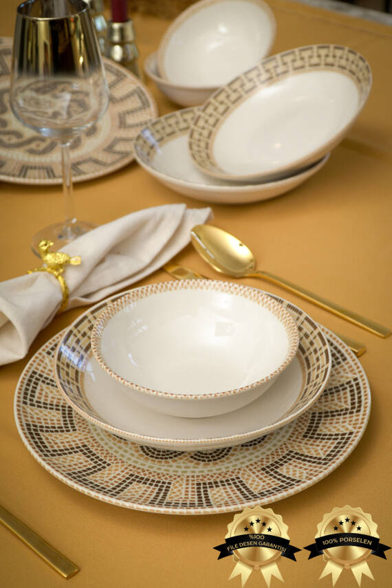 Efes 18 Parça 6 Kişilik Porselen Yemek Takımı - 2