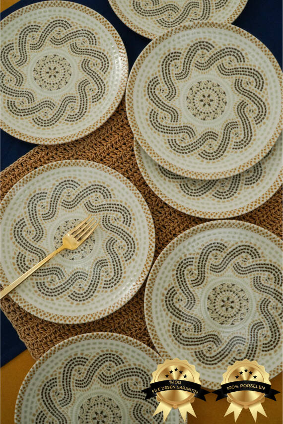 Efes 6lı Porselen Pasta Tabağı - 1