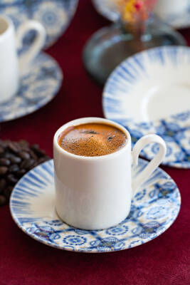 Firuze 12 Parça 6 Kişilik Porselen Kahve Fincan Takımı 100 ml