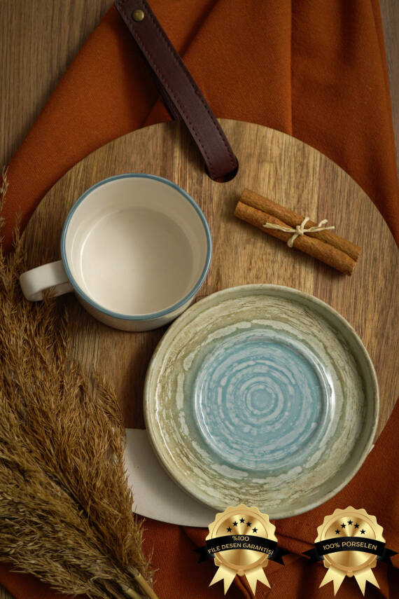 Havin 4 Parça 2 Kişilik Porselen Çay Fincan Takımı - 3