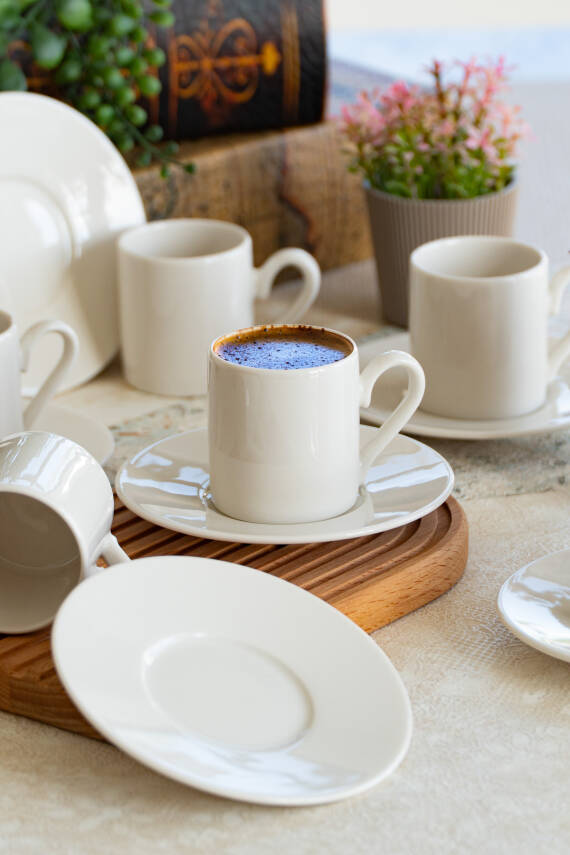 Hayal 12 Parça 6 Kişilik Porselen Kahve Fincan Takımı - 3