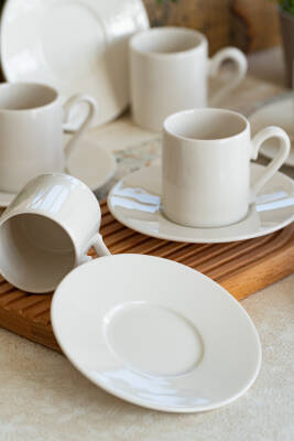 Hayal 12 Parça 6 Kişilik Porselen Kahve Fincan Takımı - 5