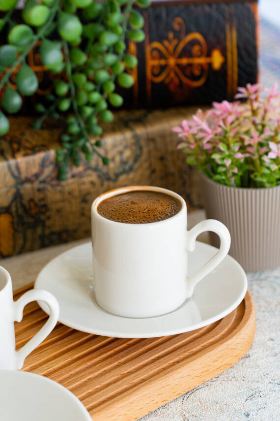 Hayal 4 Parça 2 Kişilik Porselen Kahve Fincan Takımı - 2