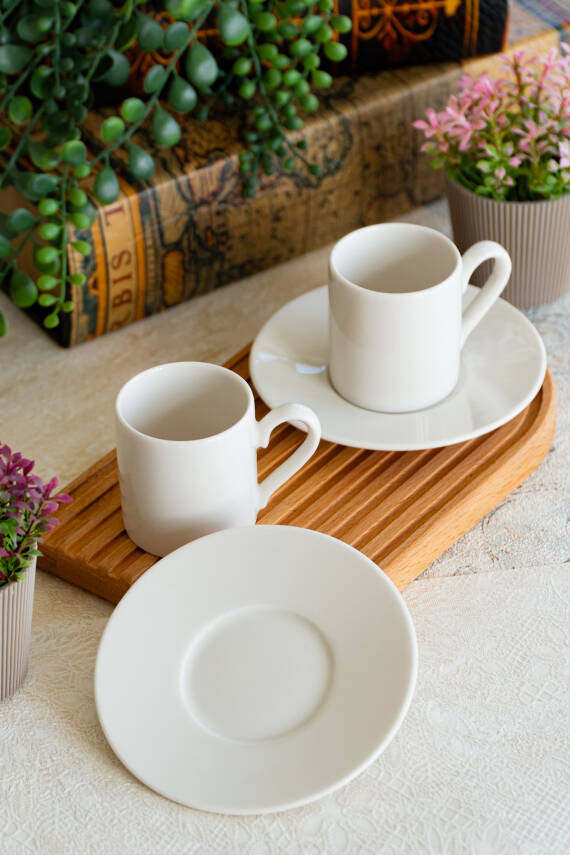 Hayal 4 Parça 2 Kişilik Porselen Kahve Fincan Takımı - 3