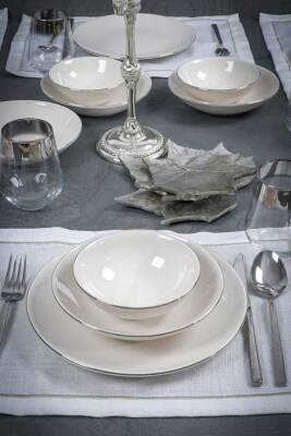 Hayal Platin Yaldız 18 Parça 6 Kişilik Porselen Yemek Takımı - 2