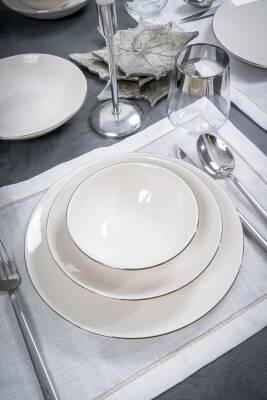 Hayal Platin Yaldız 18 Parça 6 Kişilik Porselen Yemek Takımı - 4