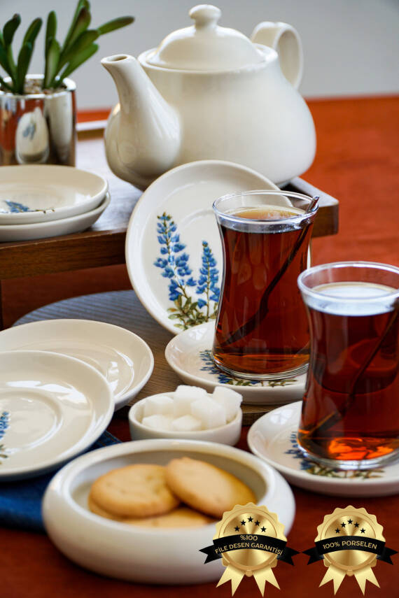 Hazeran 6lı Porselen Çay Tabağı Seti - 2