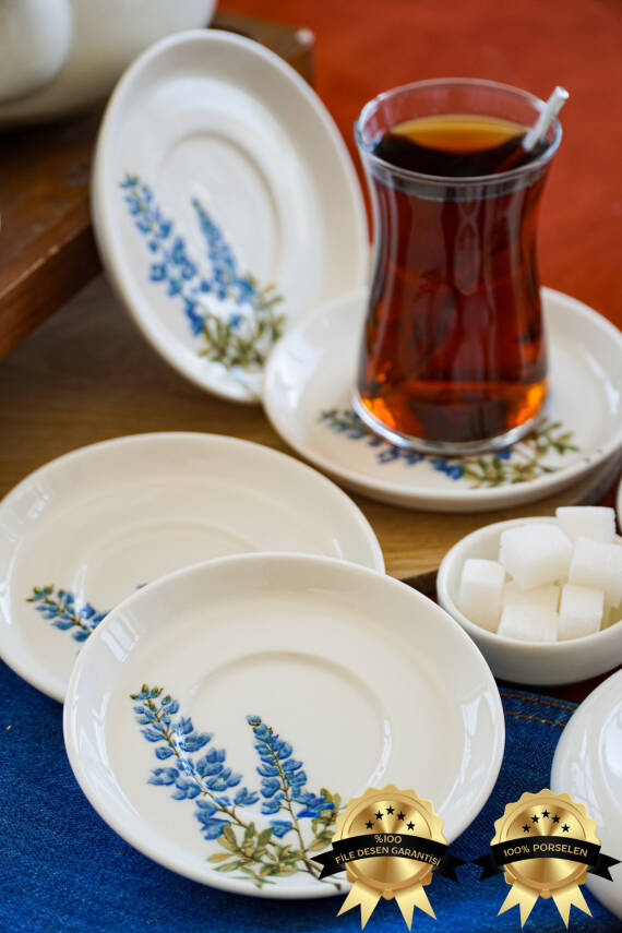 Hazeran 6lı Porselen Çay Tabağı Seti - 3