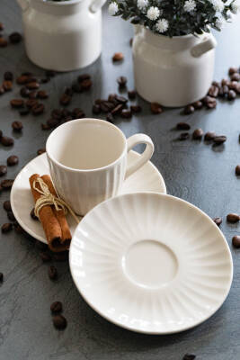 Karizma 4 Parça 2 Kişilik Porselen Kahve Fincan Takımı