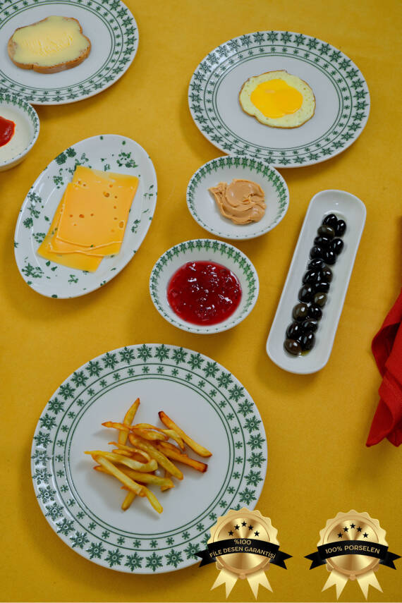 Kartanem 16 Parça 6 Kişilik Porselen Kahvaltı Takımı - 4