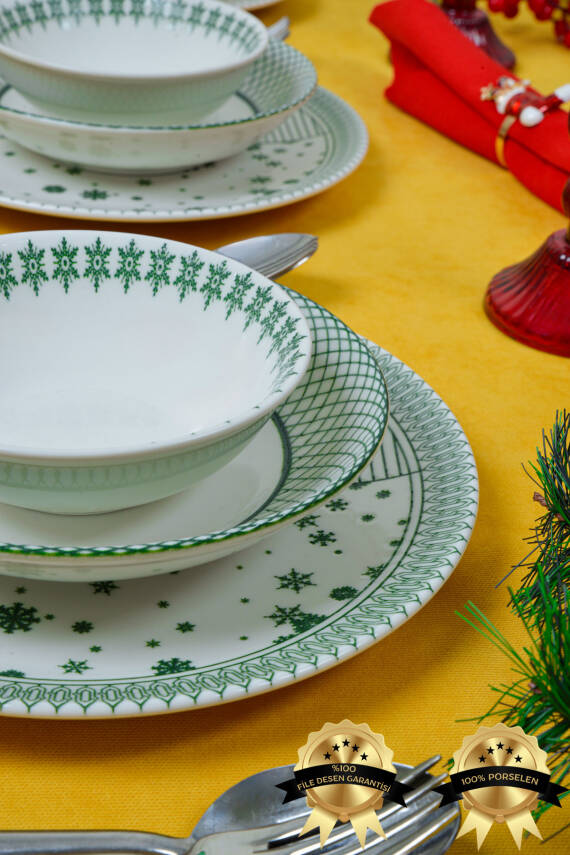 Kartanem 18 Parça 6 Kişilik Porselen Yemek Takımı - 1