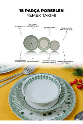 Kartanem 18 Parça 6 Kişilik Porselen Yemek Takımı - 5
