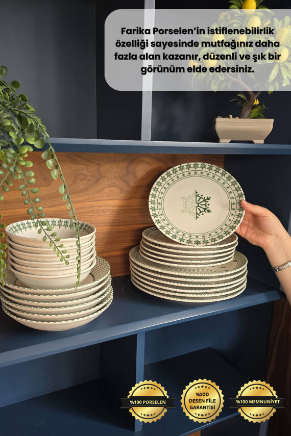 Kartanem 18 Parça 6 Kişilik Porselen Yemek Takımı - 6