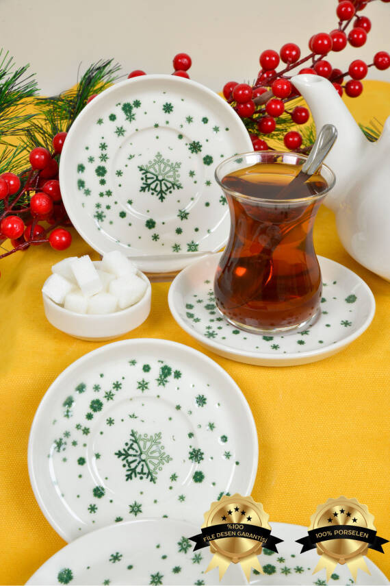 Kartanem 6lı Porselen Çay Tabağı Seti - 2