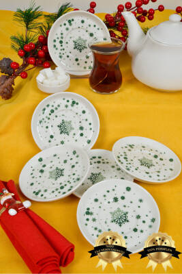 Kartanem 6lı Porselen Çay Tabağı Seti - 3