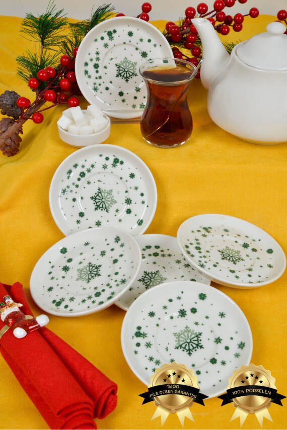 Kartanem 6lı Porselen Çay Tabağı Seti - 3