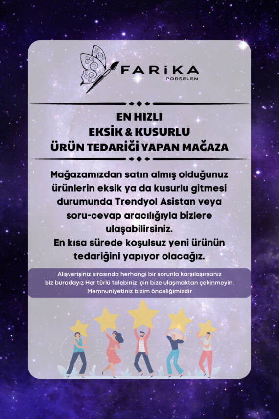 Kartanem 6lı Porselen Çay Tabağı Seti - 5