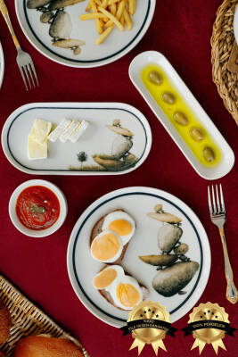 Kaya 16 Parça 6 Kişilik Porselen Kahvaltı Takımı - 4