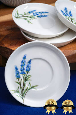 Lavanta 12cm 6 Parça Porselen Çay Tabak Seti