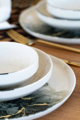 MERMER 18 Parça 6 Kişilik Yemek Takımı - 5