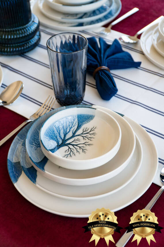 MİHRİ 18 Parça 6 Kişilik Yemek Takımı - 2