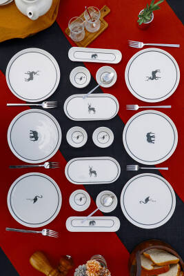 Origami 16 Parça 6 Kişilik Porselen Kahvaltı Takımı - 2