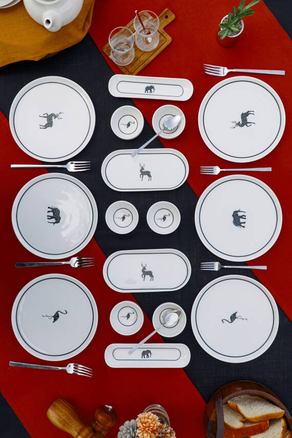 Origami 16 Parça 6 Kişilik Porselen Kahvaltı Takımı - 2