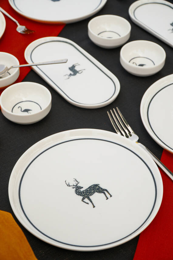 Origami 16 Parça 6 Kişilik Porselen Kahvaltı Takımı - 5