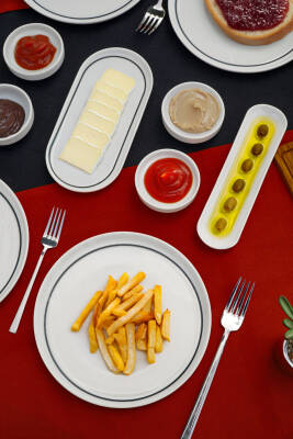 Origami 16 Parça 6 Kişilik Porselen Kahvaltı Takımı - 6