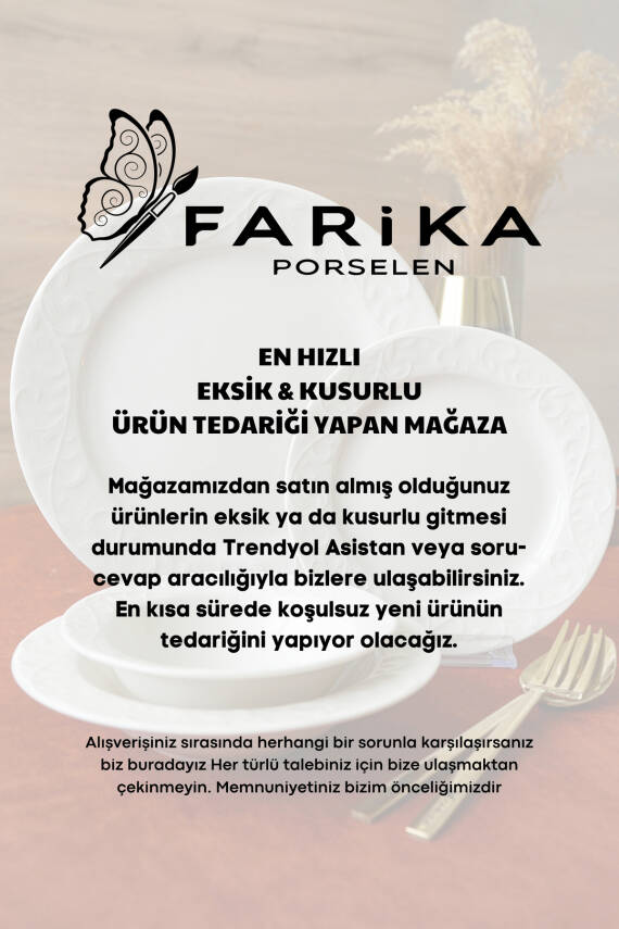 Origami 16 Parça 6 Kişilik Porselen Kahvaltı Takımı - 7