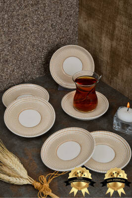 Petek 6lı Porselen Çay Tabağı Seti - 3