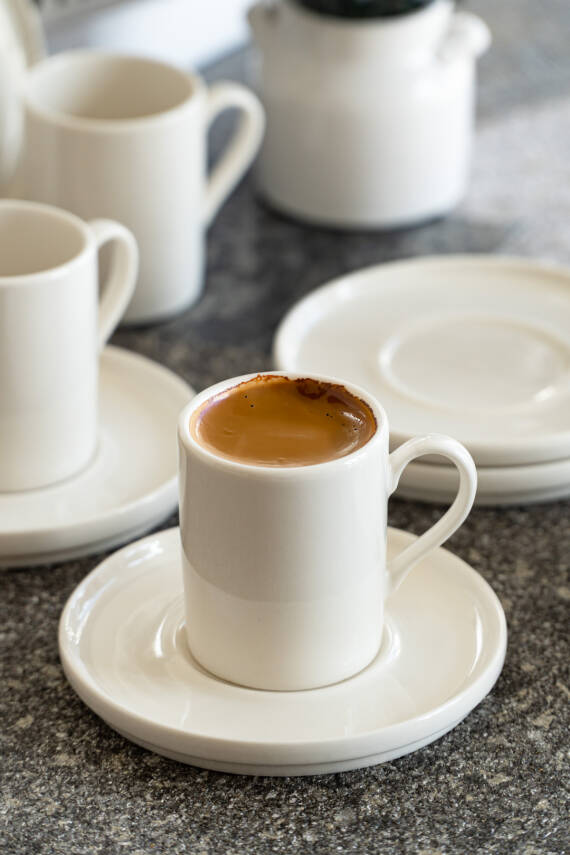 Rüya 12 Parça 6 Kişilik Porselen Kahve Fincan Takımı - 5