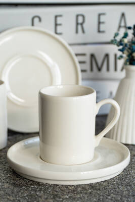 Rüya 4 Parça 2 Kişilik Porselen Kahve Fincan Takımı