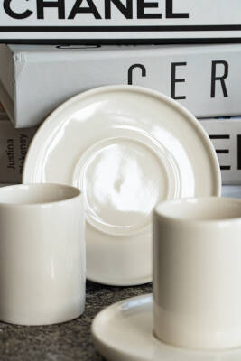 Rüya 4 Parça 2 Kişilik Porselen Kahve Fincan Takımı - 2